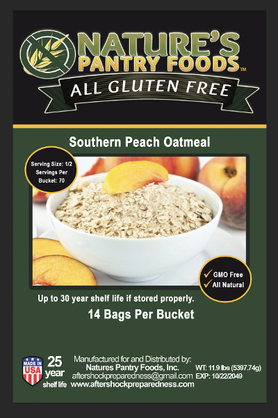 Southern Peach Oatmeal  Bucket ( Gluten Free)