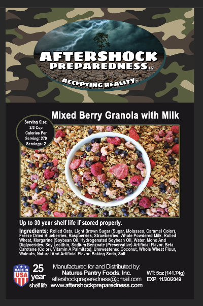 Mixed Berry Granola with Milk