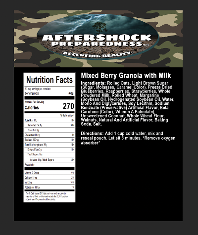 Mixed Berry Granola with Milk