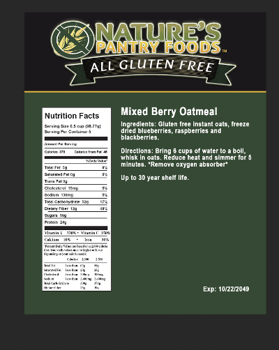 Mega Oatmeal Bucket ( Gluten Free)