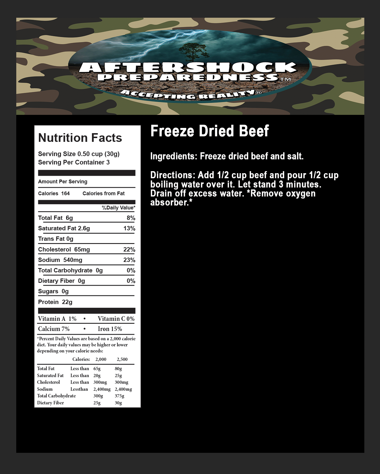 Freeze Dried Ground Beef