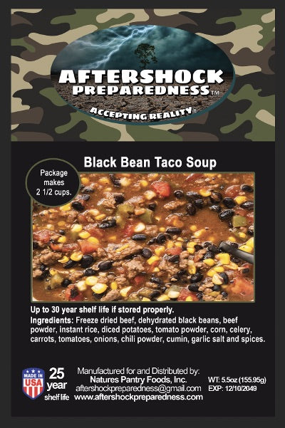 Single-Serving Black Bean Taco Soup | Emergency Foods, Survival Foods
