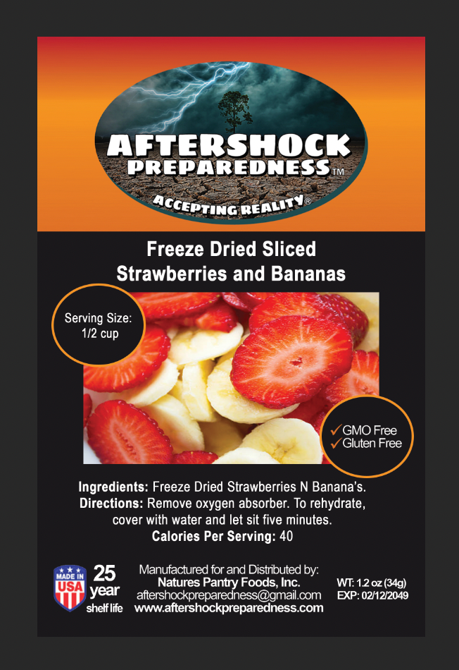 Freeze Dried Strawberries & Bananas