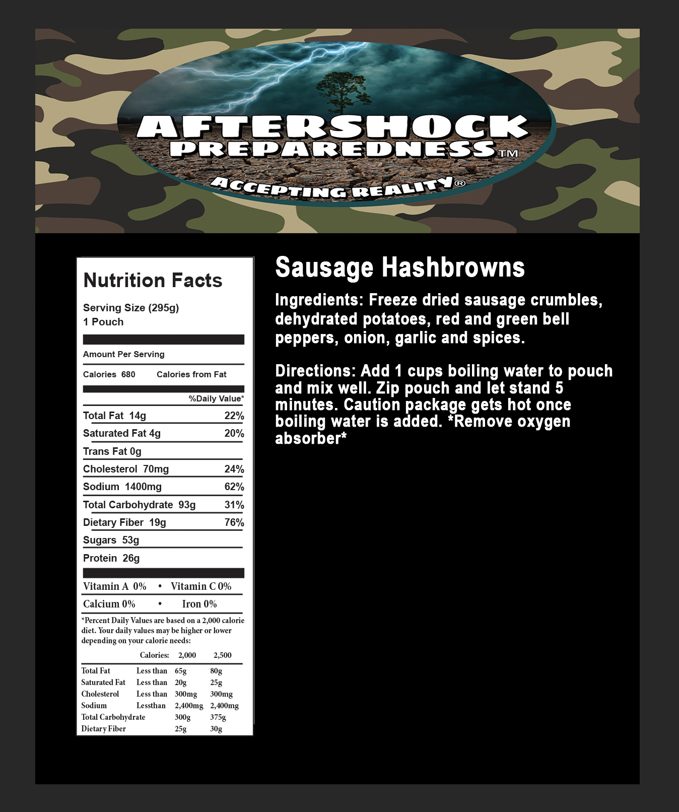 Sausage Hashbrowns - Single Serve