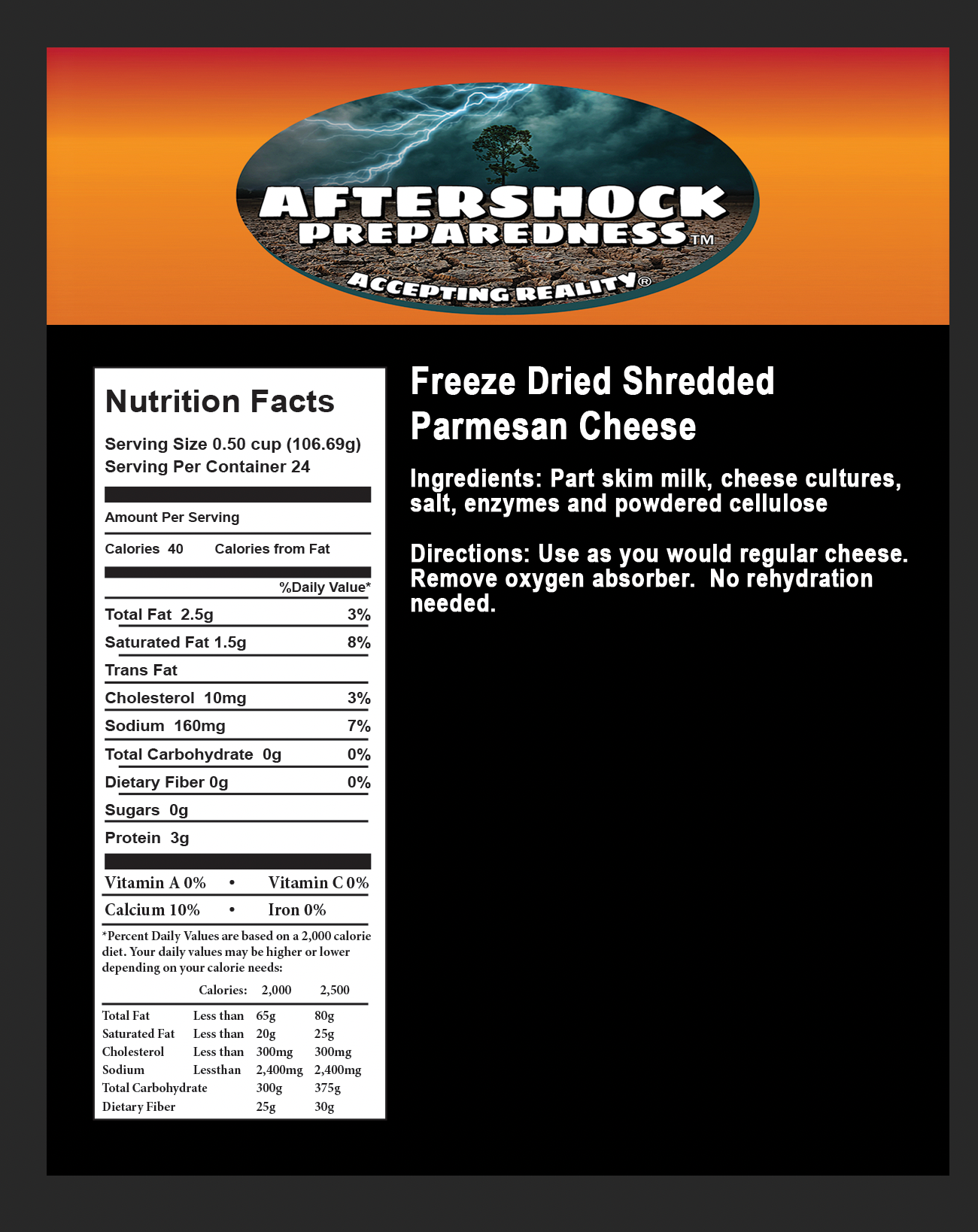 Freeze Dried Parmesan Cheese I