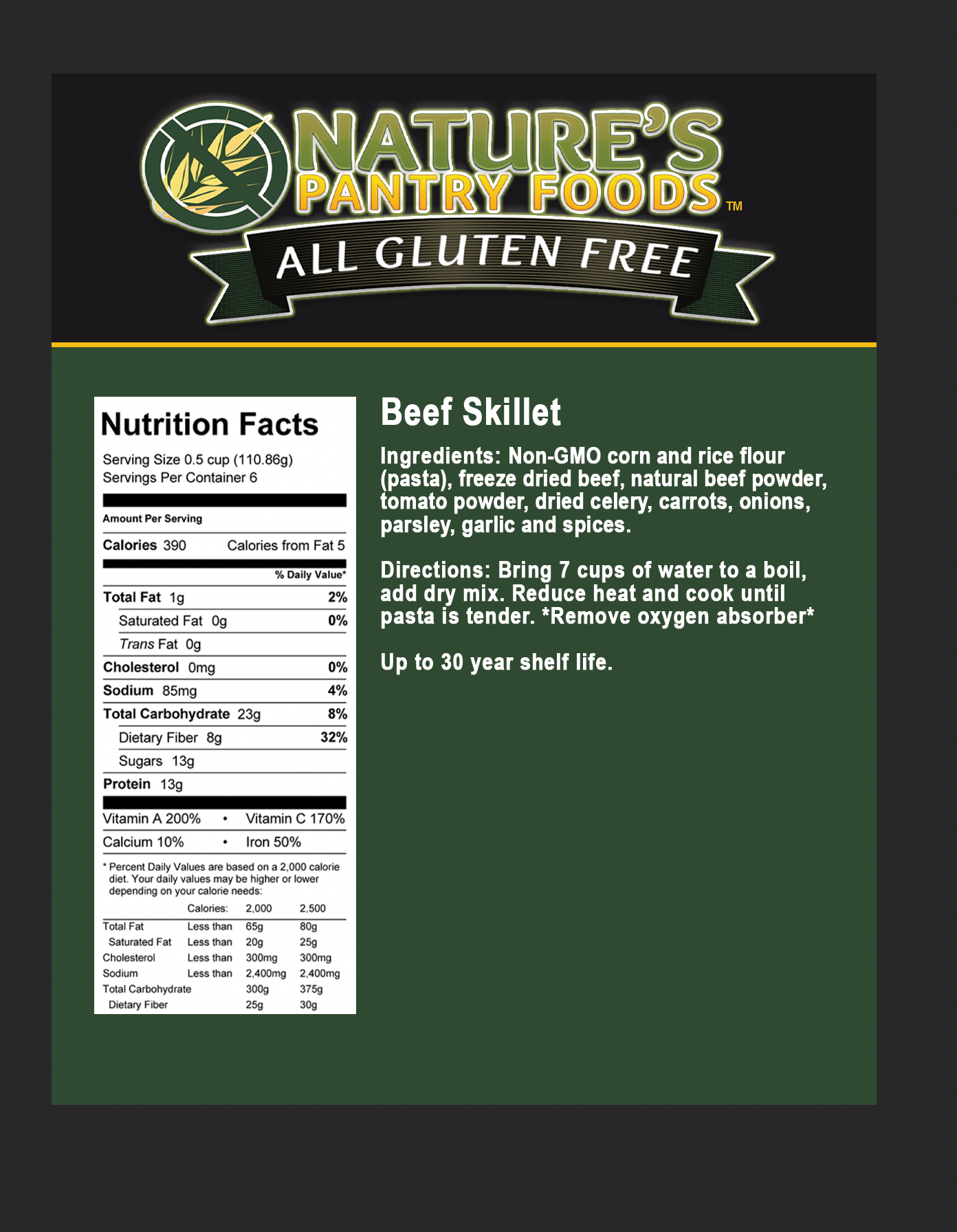 Beef Skillet Meal ( Gluten Free )