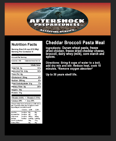 Cheddar Broccoli Pasta Meal