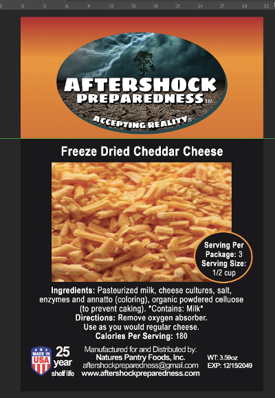 Freeze Dried Cheddar Cheese