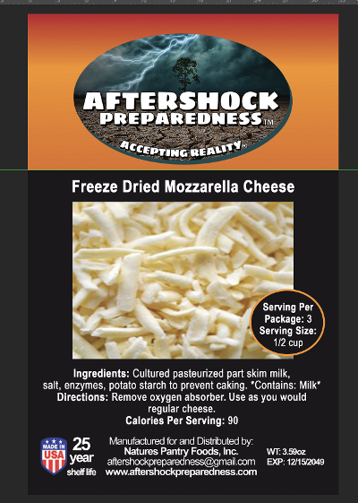 Freeze Dried Mozzarella Cheese