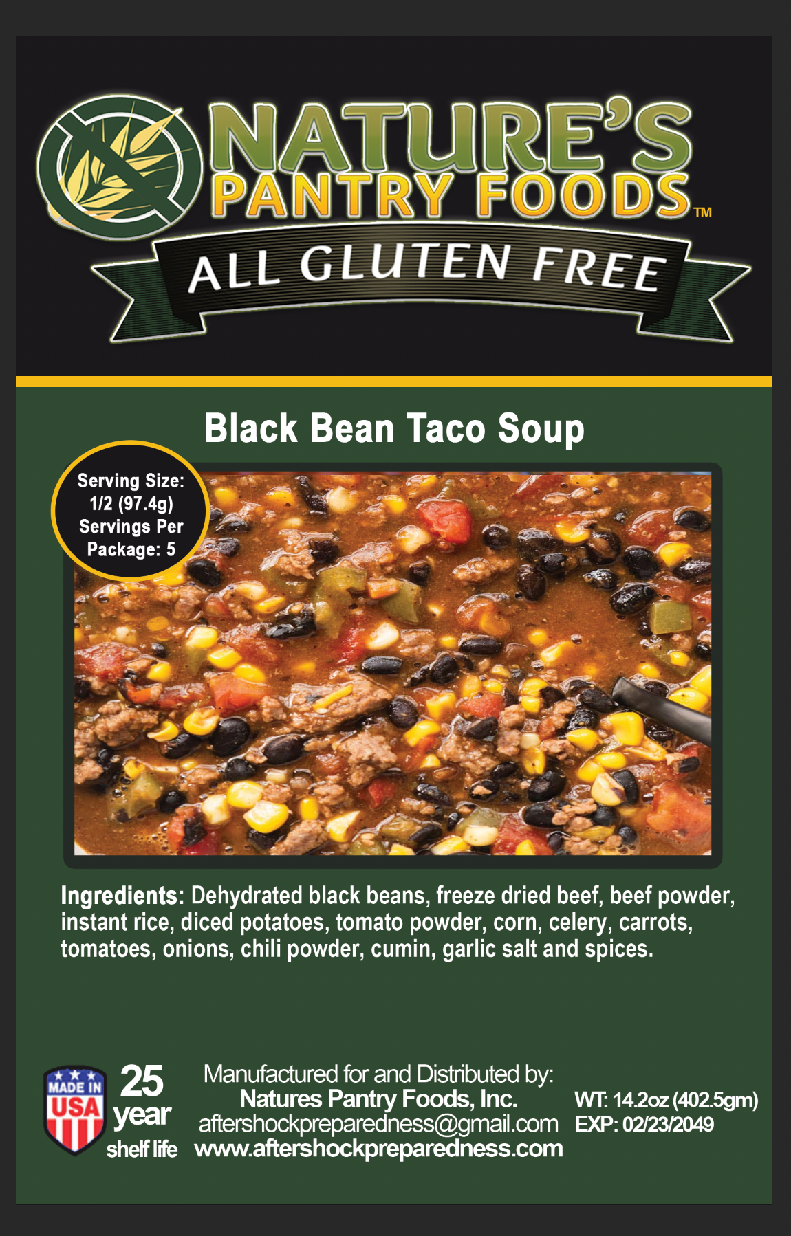 Black Bean Taco Soup ( Gluten Free)