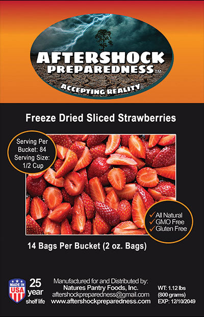 Freeze Dried Sliced  Strawberries - Bucket