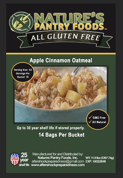 Apple Cinnamon Oatmeal Bucket( Gluten Free)
