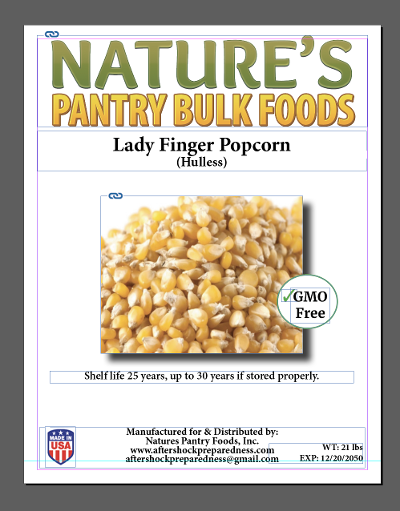 Lady Finger Popcorn Bucket ( 14 bags)