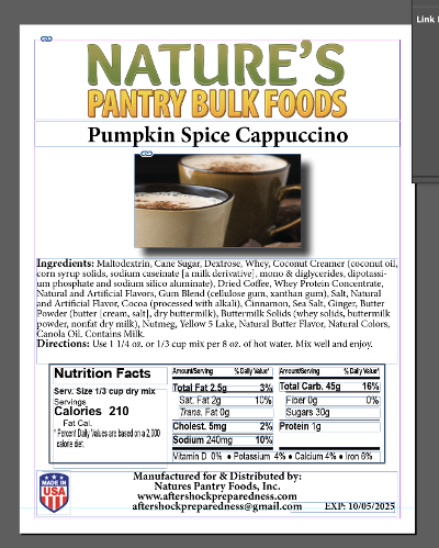 Pumpkin Spiced Cappuccino