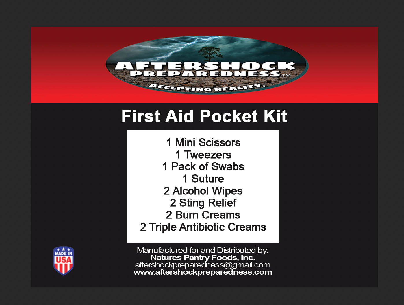 First Aid Pocket KitE  Sutures Kit