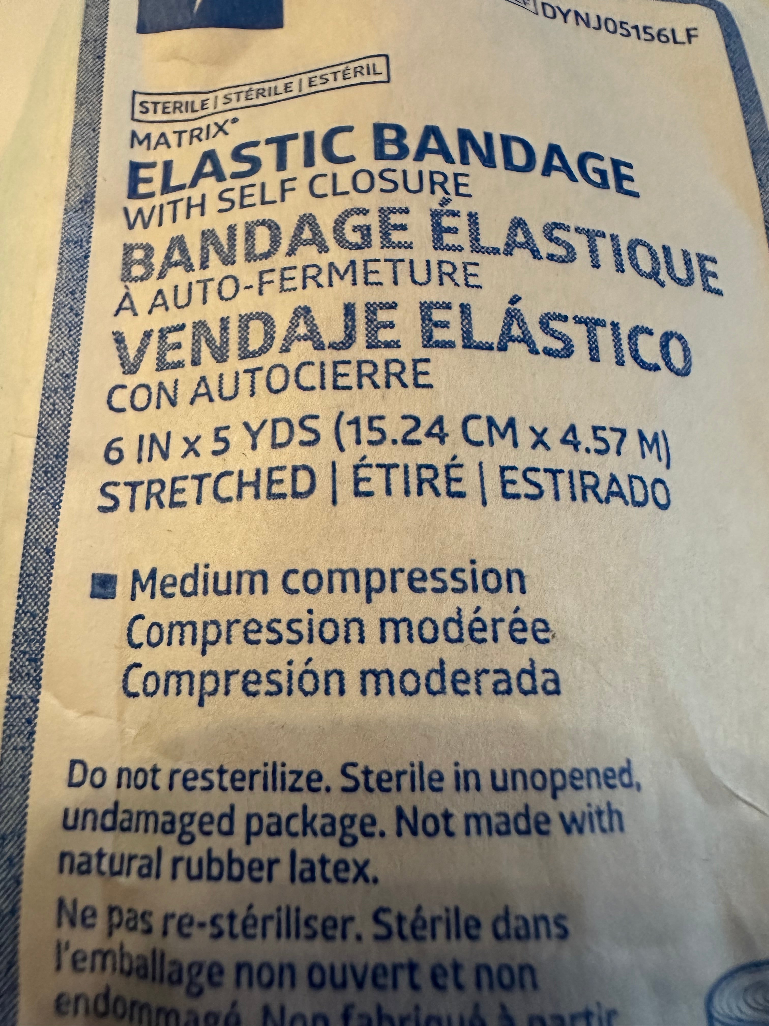 6 inch by 5 yds.Elastic Bandag