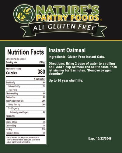 Gluten-free Instant Oats