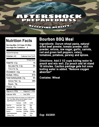 Bourbon BBQ Beef Meal