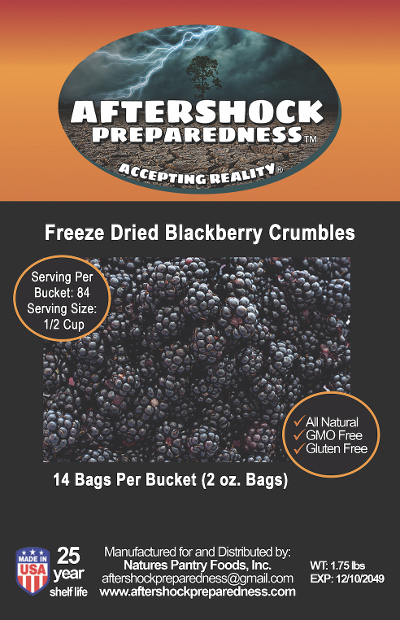 Freeze Dried Blackberry Bucket