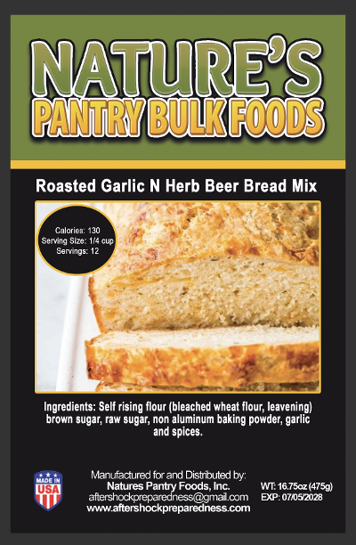 Roasted Garlic N Herb Beer Bread Mix