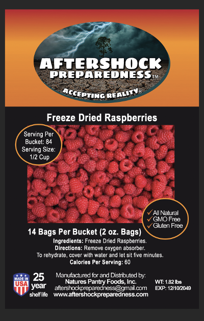 Freeze Dried Raspberries Bucket