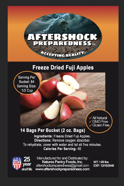 Freeze Dried Fuji Apples Bucket