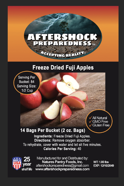 Freeze Dried Fuji Apples ( Bucket)