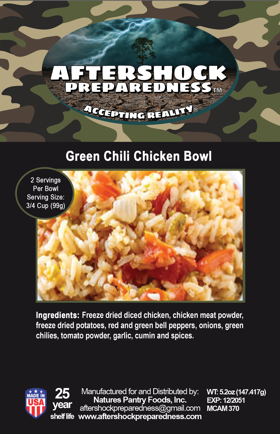 Green Chili Chicken Bowl