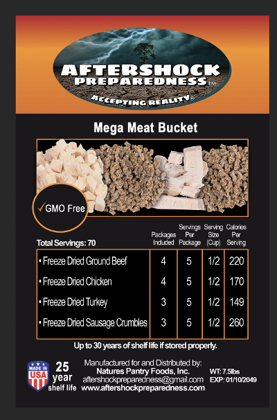 Freeze Dried Meat Bucket (assorted meats)
