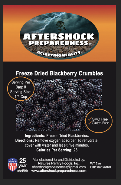 Freeze Dried Blackberry Crumbles