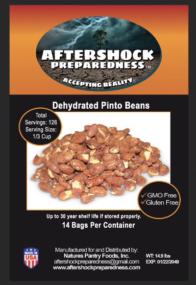 Dehydrated Pinto Bean Bucket by