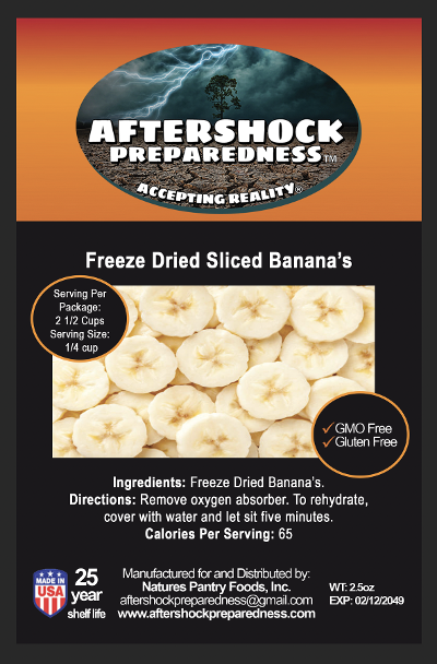 Freeze Dried Bananas