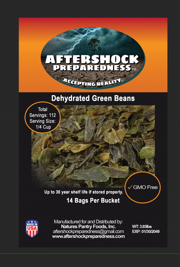 Dehydrated Green Bean Bucket ( 14 Bags)