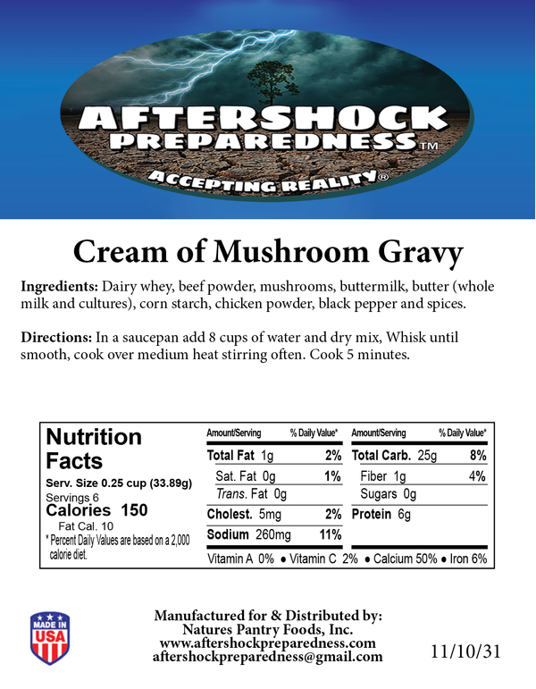 Cream Of Mushroom Gravy