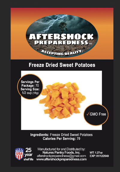 Freeze Dried Sweet Potatoes