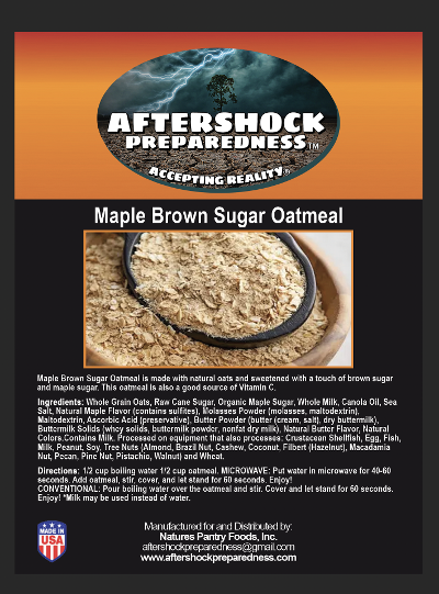 Maple Brown Sugar Oatmeal ( bulk 15 cups)
