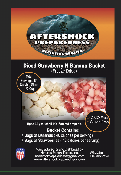 Strawberry/Banana Bucket ( Freeze Dried Diced)