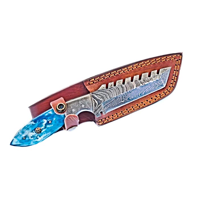 DAMASCUS STEEL TANTO BLADE BY TITAN "DEATH-WISH" / TACTICAL TD-210