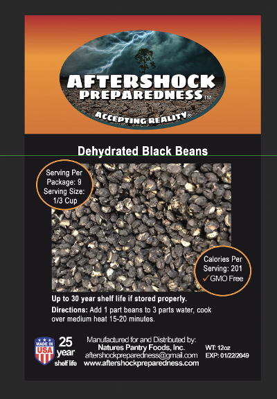 Dehydrated Black Beans