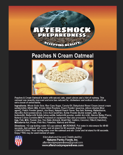 Peaches N Cream Oatmeal