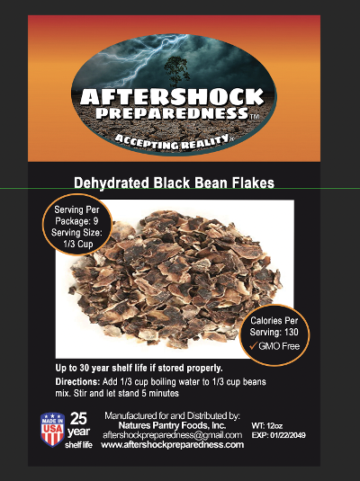Dehydrated Black Bean Flakes