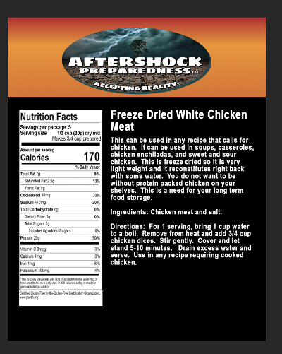 Freeze Dried Chicken Meat ( All White Meat) I