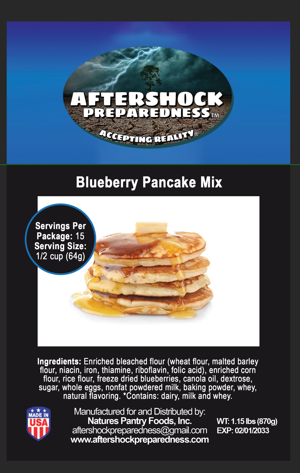 Blueberry Pancake Mix