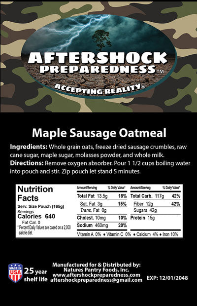 Maple Sausage Oatmel